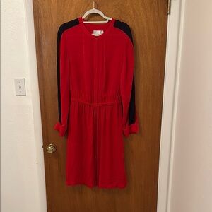 Elegant Red and Black Women's Dress